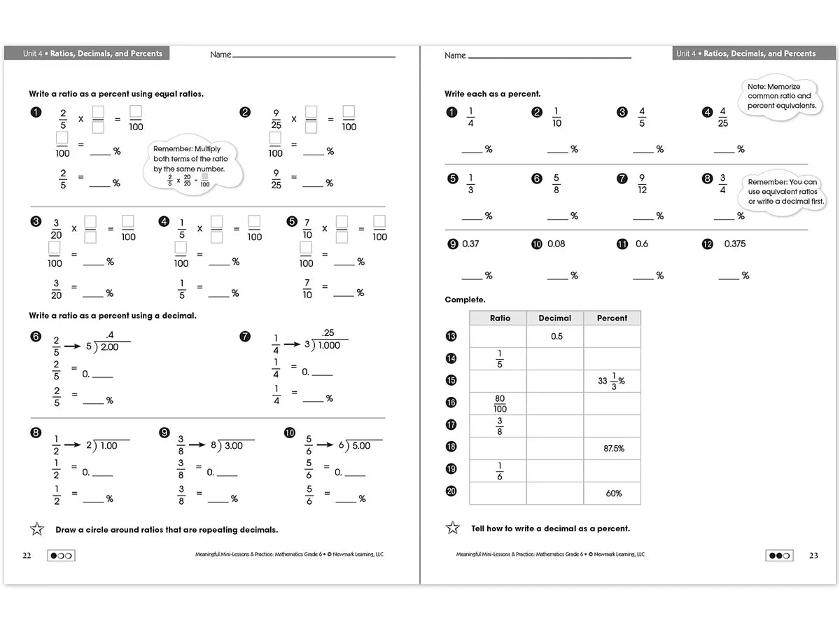 Mathematics Workbook - Gr. 6 - US 5447