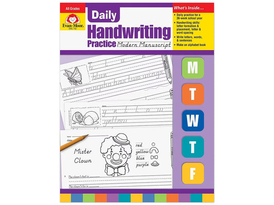 Modern Manuscript Daily Handwriting Practice Workbook - US 8044