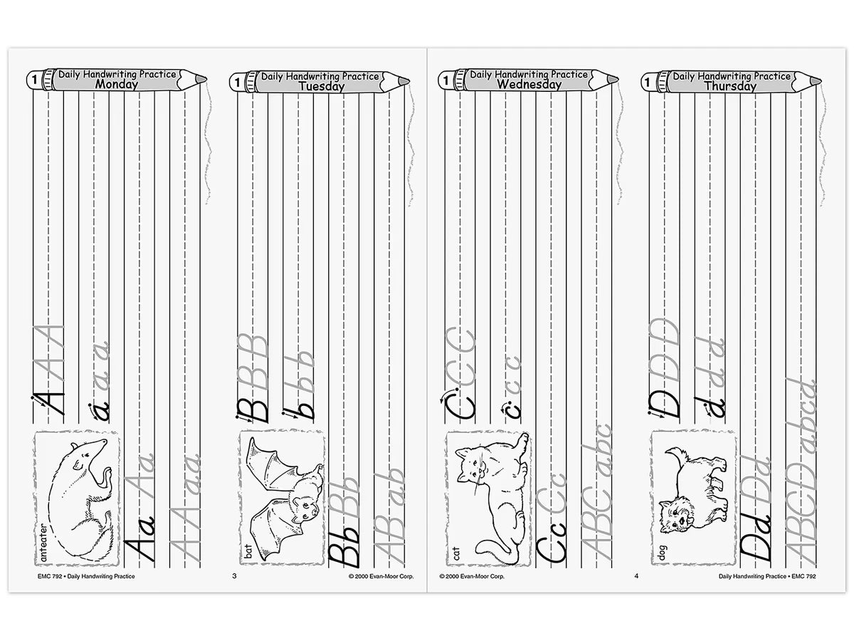 Modern Manuscript Daily Handwriting Practice Workbook - US 8044