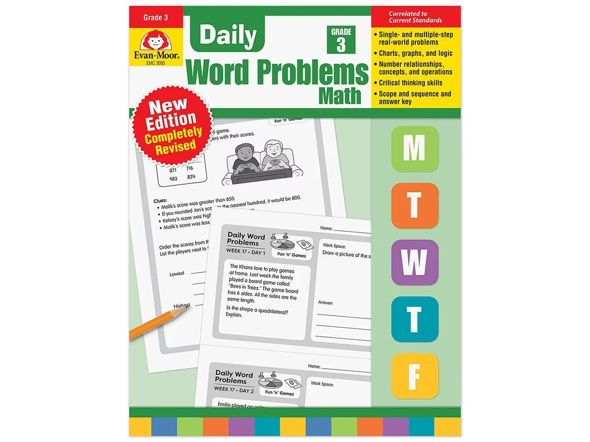 Daily Word Problems Workbook - Gr. 3 - US 6044