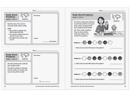 Daily Word Problems Workbook - Gr. 3 - US 6044