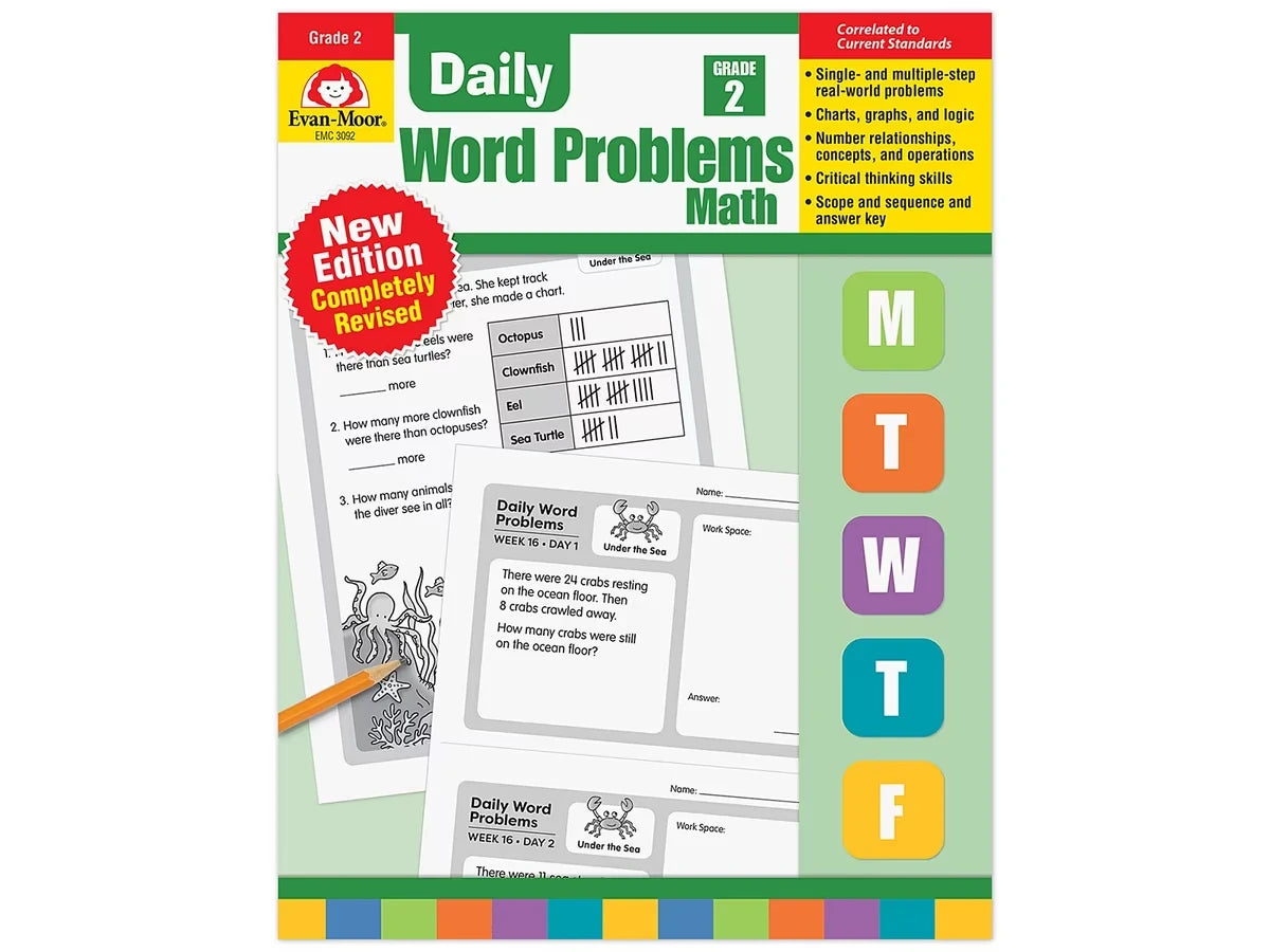 Daily Word Problems Workbook - Gr. 2 - US 8708