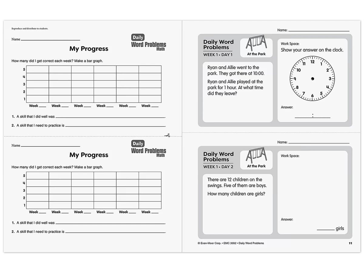 Daily Word Problems Workbook - Gr. 2 - US 8708