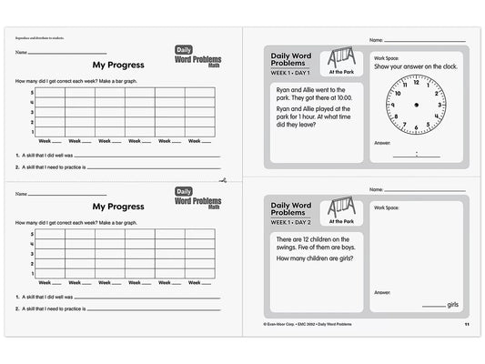 Daily Word Problems Workbook - Gr. 2 - US 8708