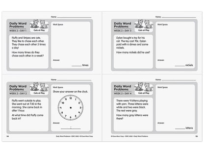 Daily Word Problems Workbook - Gr. 2 - US 8708