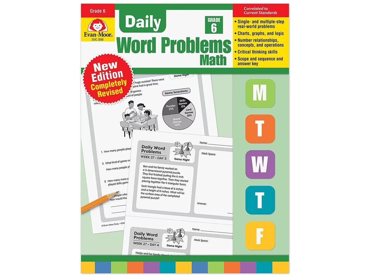 Daily Word Problems Workbook - Gr. 6 - US 9427