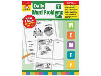 Daily Word Problems Workbook - Gr. 6 - US 9427