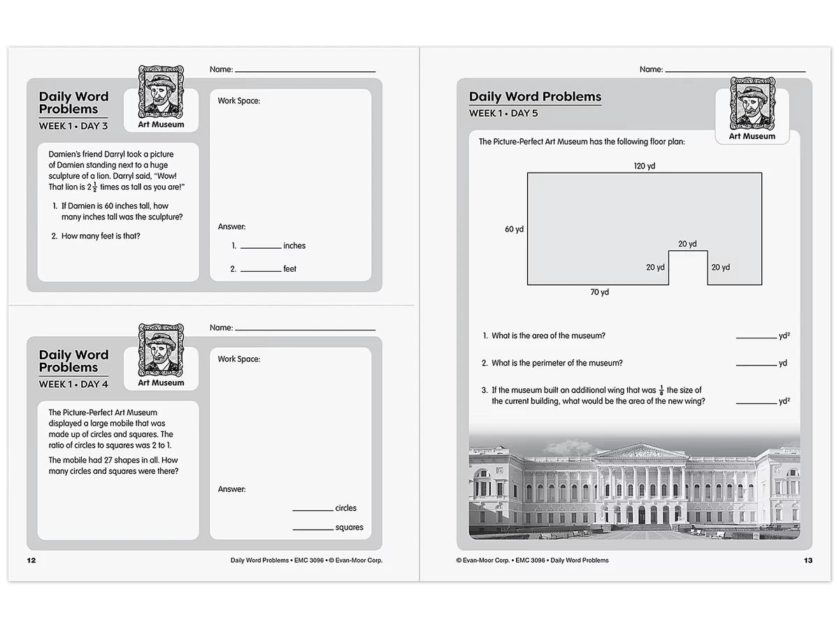 Daily Word Problems Workbook - Gr. 6 - US 9427