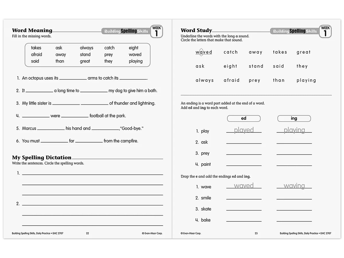 Building Spelling Skills Workbook - Gr. 3 - US 9418
