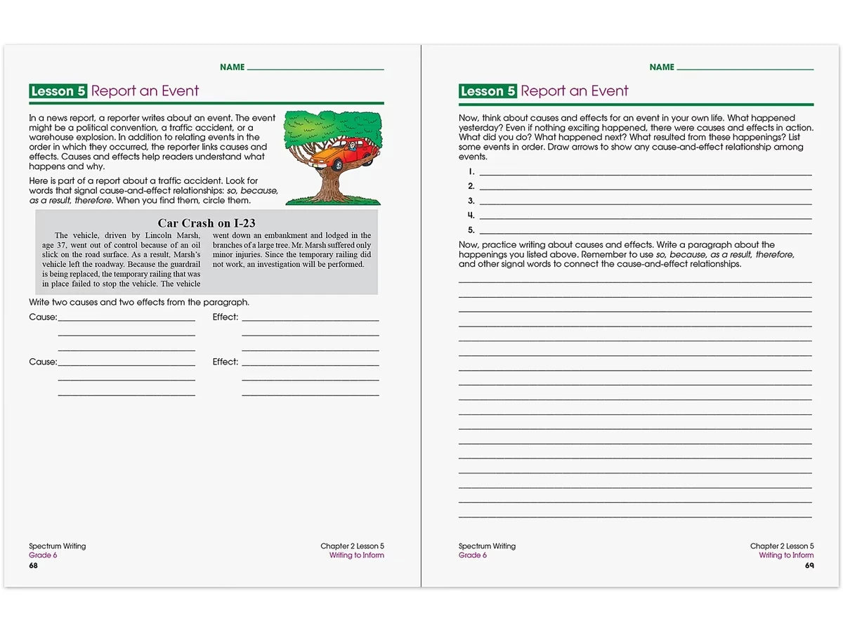 Spectrum® Writing Workbook - Gr. 6 - US 8670