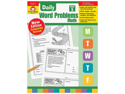 Daily Word Problems Workbook - Gr. 5 - US 1812