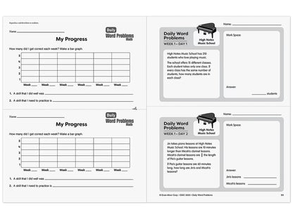 Daily Word Problems Workbook - Gr. 5 - US 1812