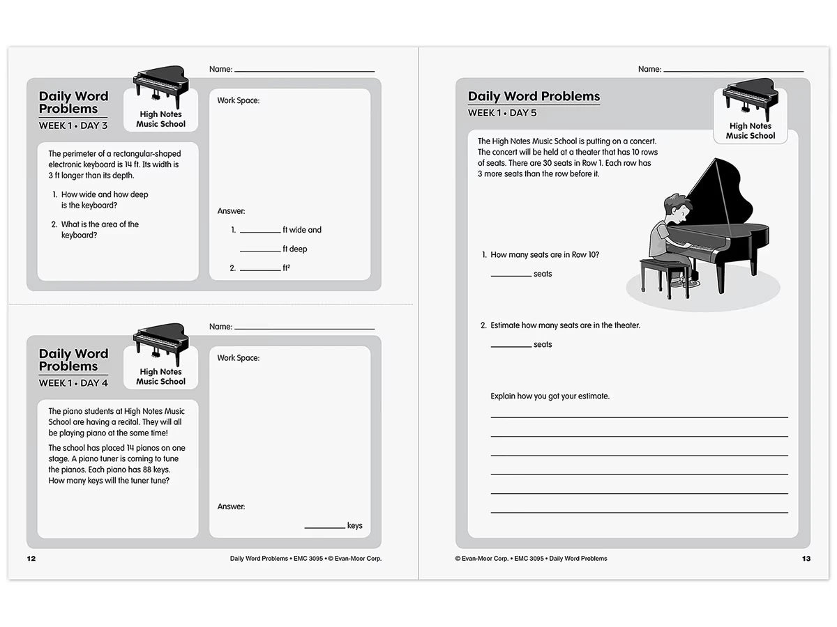Daily Word Problems Workbook - Gr. 5 - US 1812