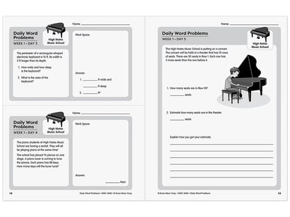 Daily Word Problems Workbook - Gr. 5 - US 1812