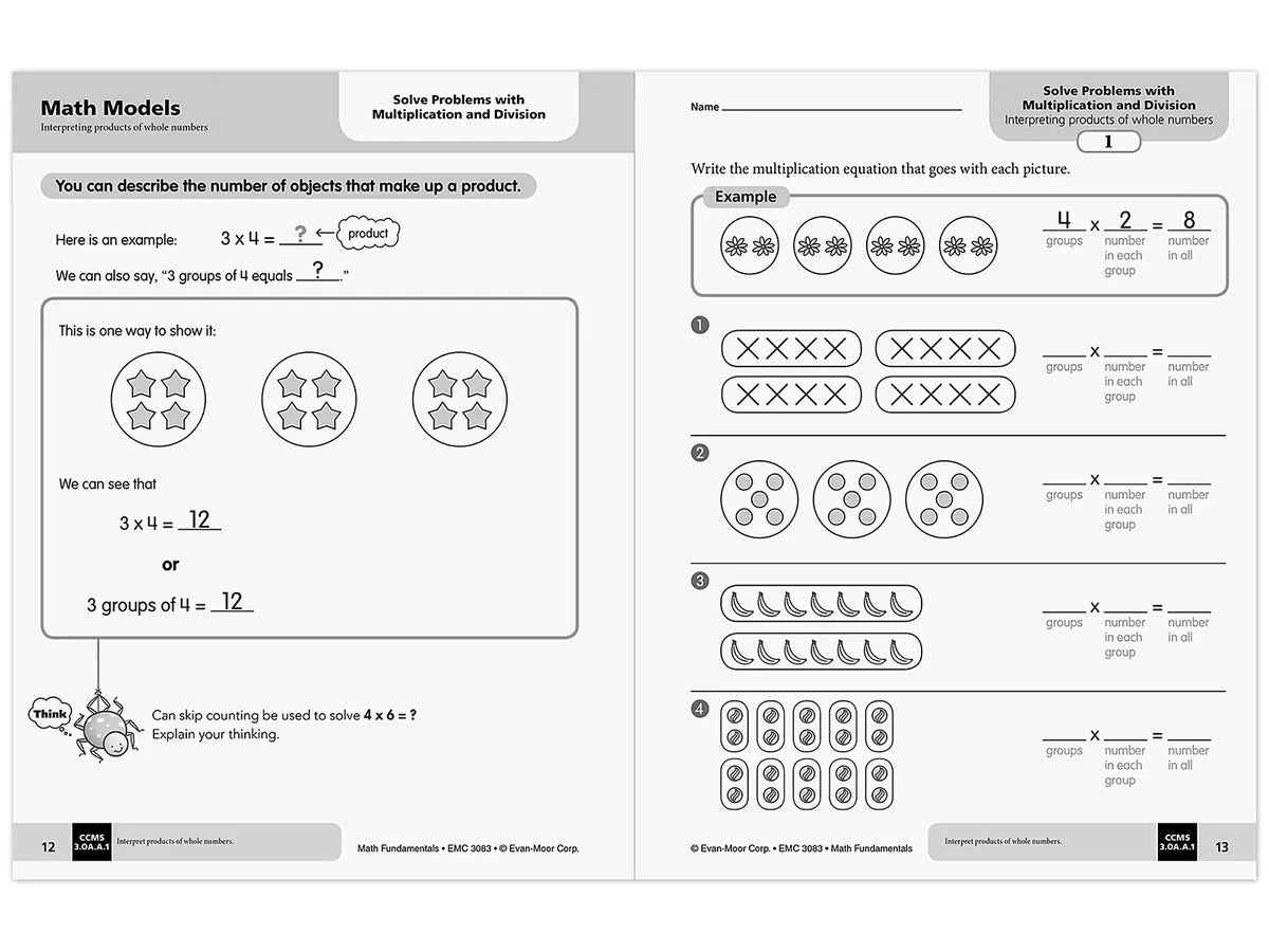 Math Fundamentals Workbook - Gr. 3 - US 3789