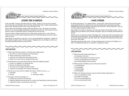 Reading Daily Warm-Ups Workbook - Gr. 4 - US 6984