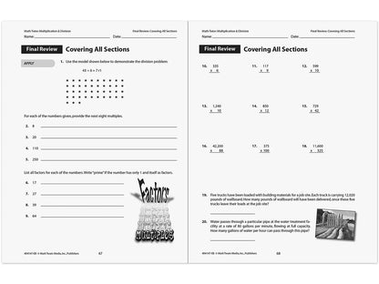 Multiplication & Division Workbook - US 3519
