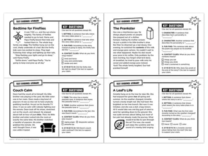 Text Evidence 100 Task Cards Workbook - US 2262