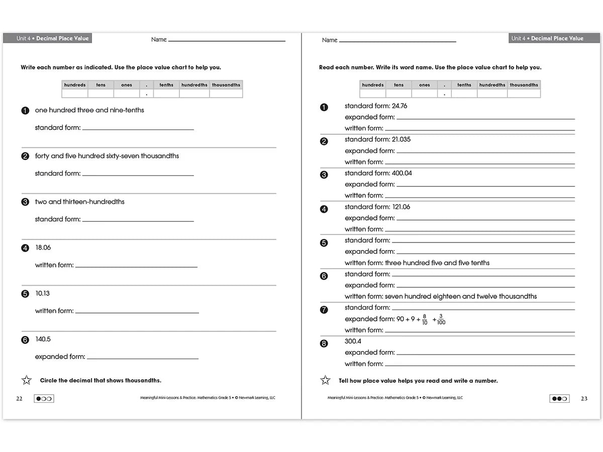 Mathematics Workbook - Gr. 5 - US 6496