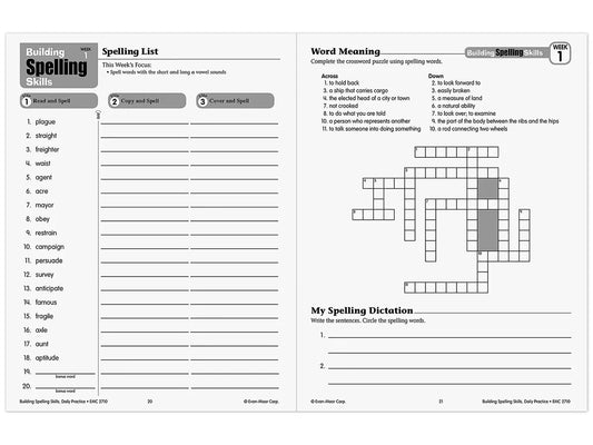 Building Spelling Skills Workbook - Gr. 6 - US 9704