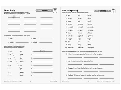 Building Spelling Skills Workbook - Gr. 6 - US 9704