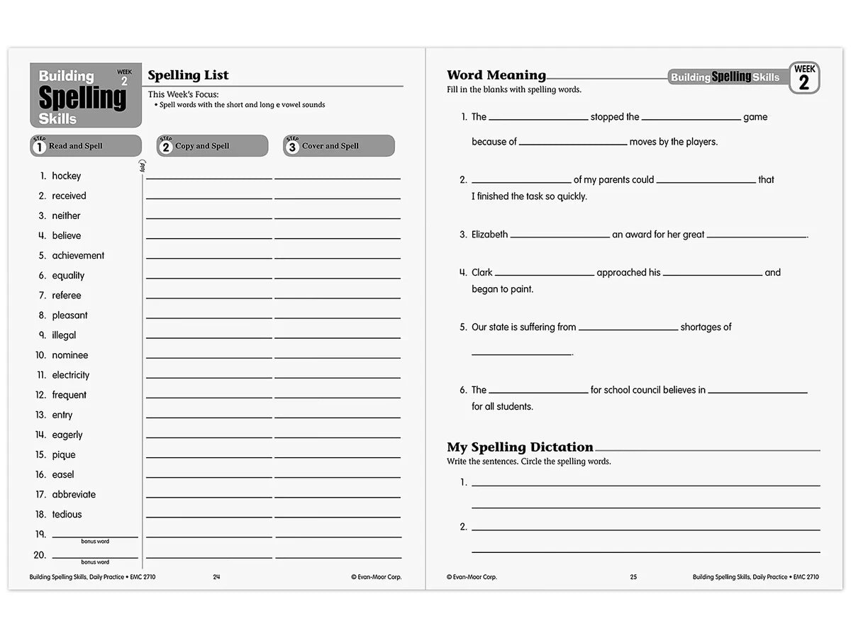 Building Spelling Skills Workbook - Gr. 6 - US 9704