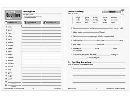 Building Spelling Skills Workbook - Gr. 4 - US 8278