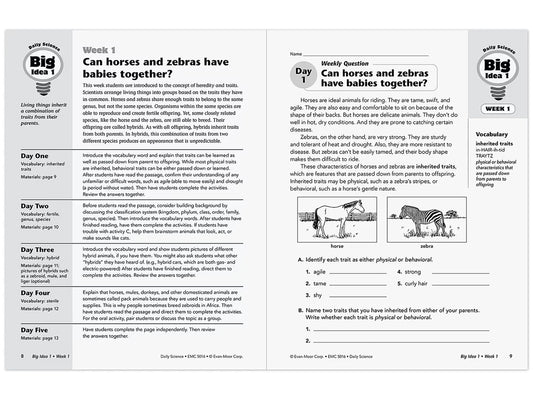 Daily Science Reproducible Activities Workbook - Gr. 6 - US 6195