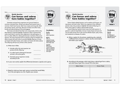 Daily Science Reproducible Activities Workbook - Gr. 6 - US 6195