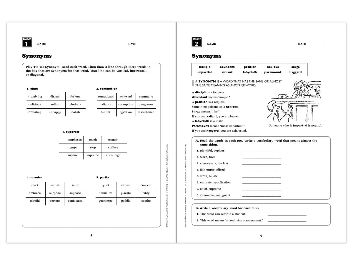 240 Words Kids Need to Know Workbook - Gr. 6 - US 4716