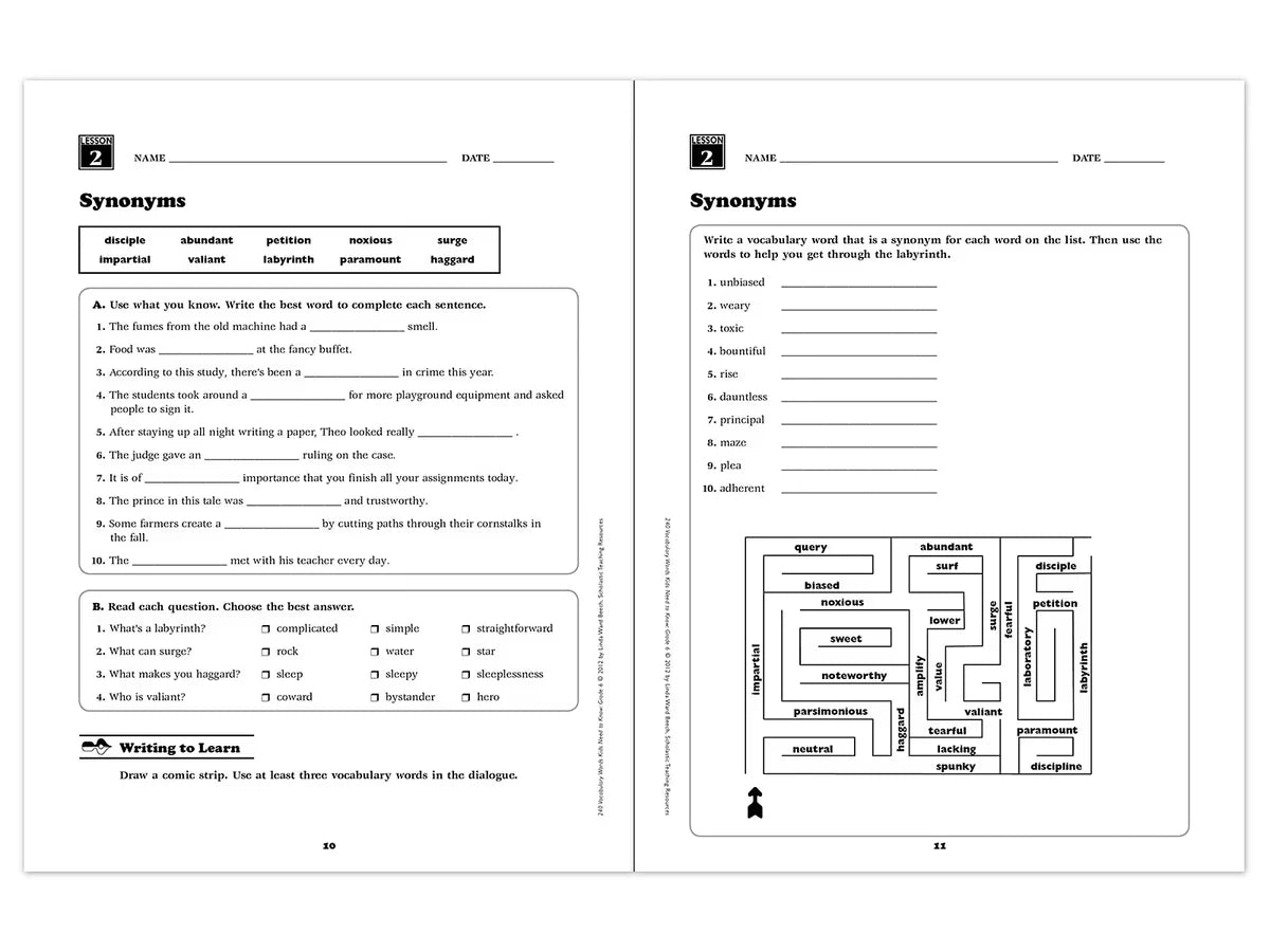 240 Words Kids Need to Know Workbook - Gr. 6 - US 4716