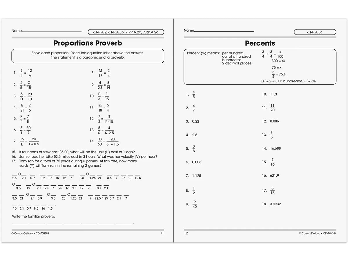 The 100+ Series™ Pre-Algebra Workbook - US 3071