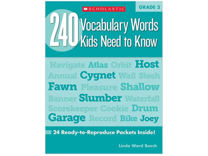 240 Words Kids Need to Know Workbook - Gr. 3 - US 2018