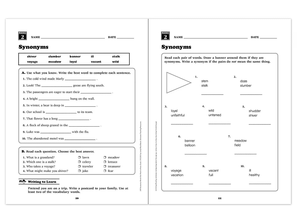 240 Words Kids Need to Know Workbook - Gr. 3 - US 2018