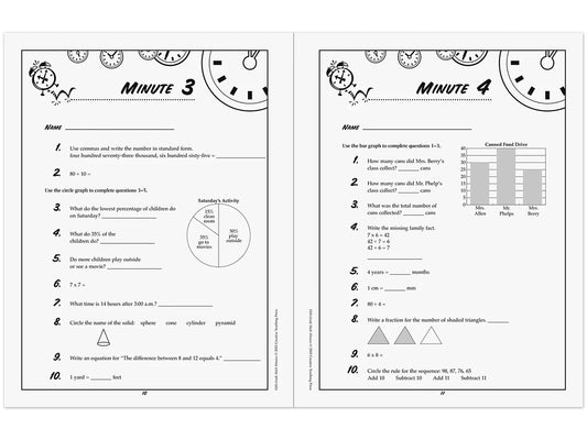 Math Minutes Workbook - Gr. 5 - US 8596