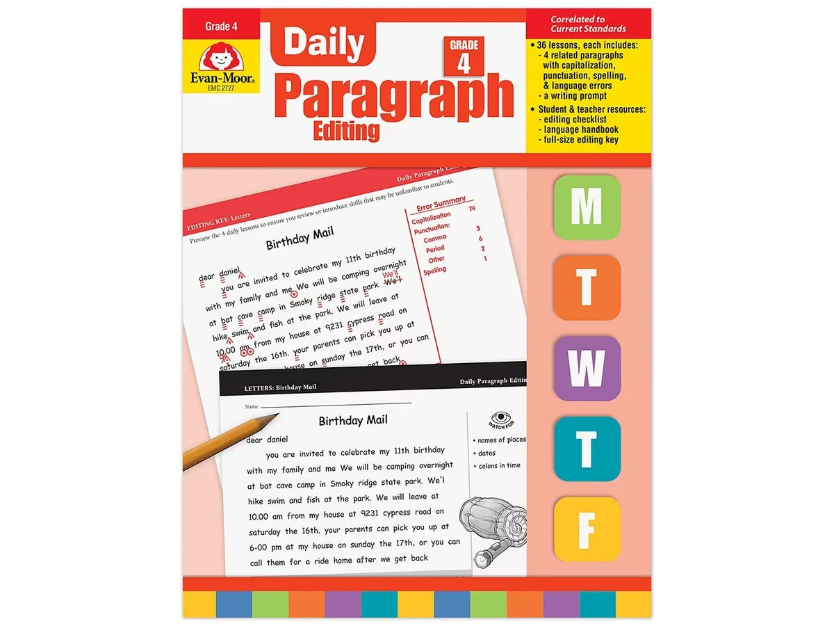 Daily Paragraph Editing Workbook - Gr. 4 - US 7757