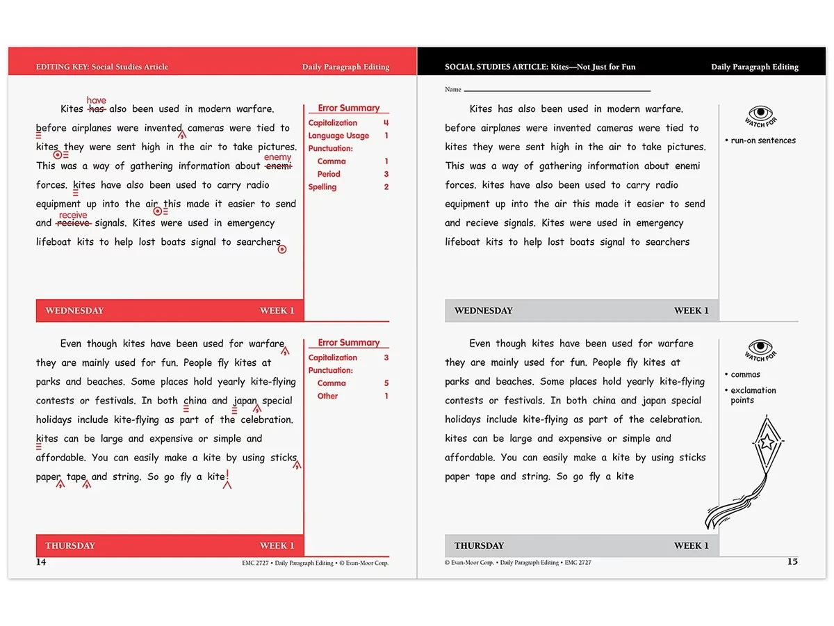 Daily Paragraph Editing Workbook - Gr. 4 - US 7757