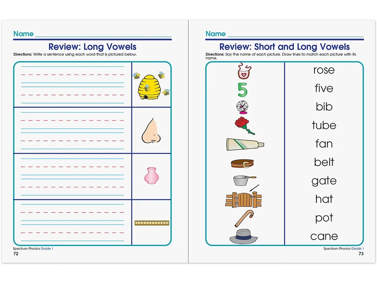 Spectrum® Phonics Workbook - Gr. 1 - US 9351