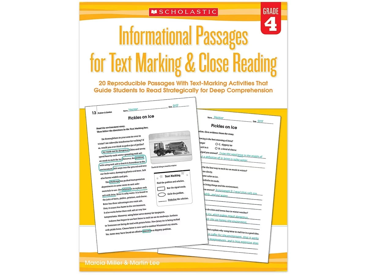 Text Marking & Close Reading Workbook - Gr. 4 - US 5992