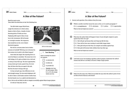 Text Marking & Close Reading Workbook - Gr. 4 - US 5992