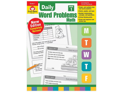 Daily Word Problems Workbook - Gr. 1 - US 8635