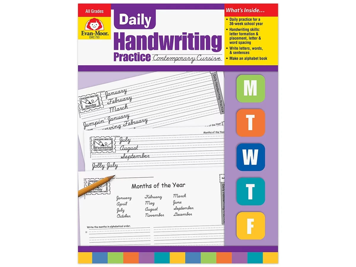 Contemporary Cursive Daily Handwriting Practice Workbook - US 7773