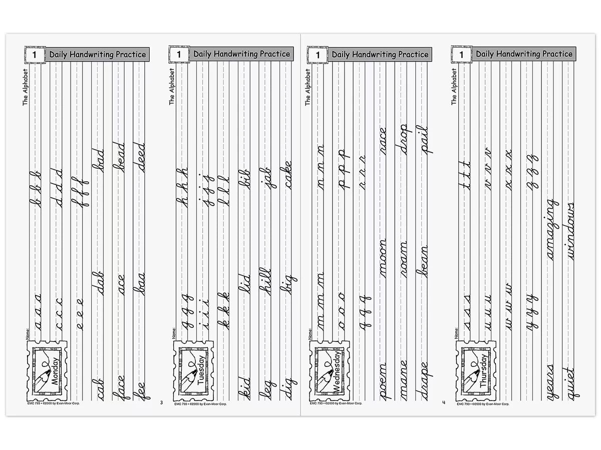 Contemporary Cursive Daily Handwriting Practice Workbook - US 7773