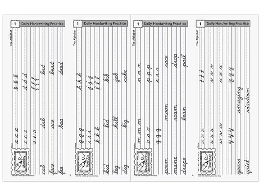 Contemporary Cursive Daily Handwriting Practice Workbook - US 7773