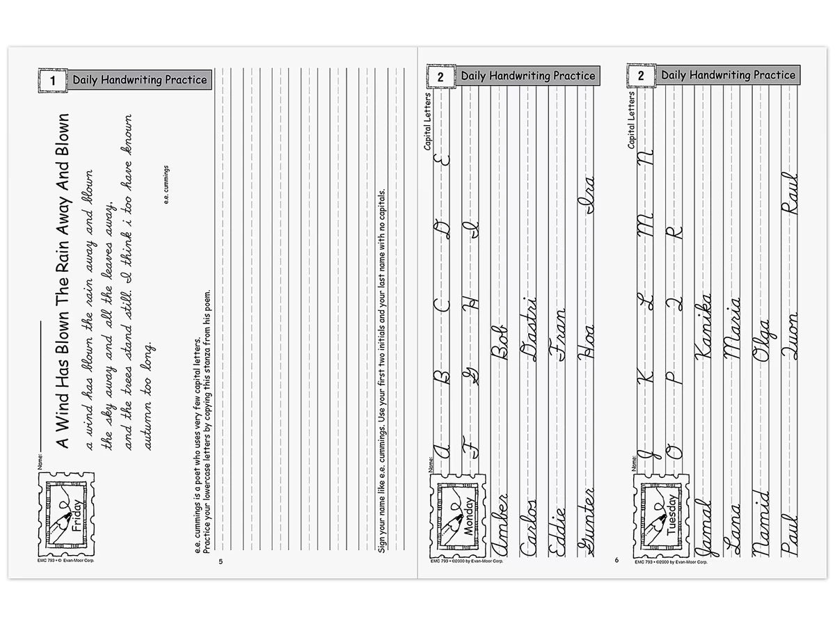 Contemporary Cursive Daily Handwriting Practice Workbook - US 7773