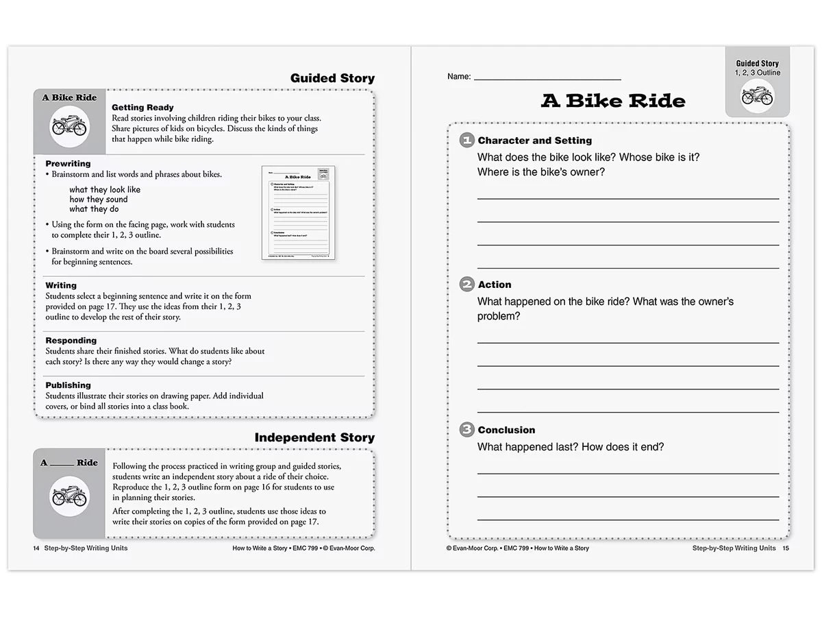 How to Write a Story Workbook - Gr. 1-3 - US 9807
