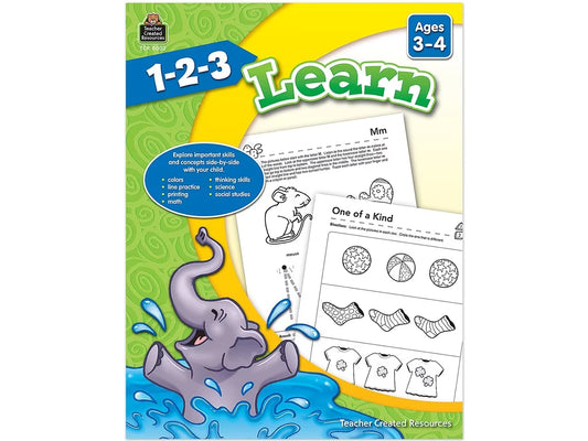 1-2-3 Learn Workbook - Preschool-Pre K - US 6768