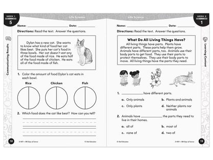 180 Days of Science Workbook - Gr. 1 - US 3949