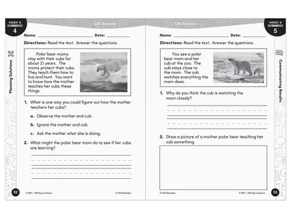 180 Days of Science Workbook - Gr. 1 - US 3949