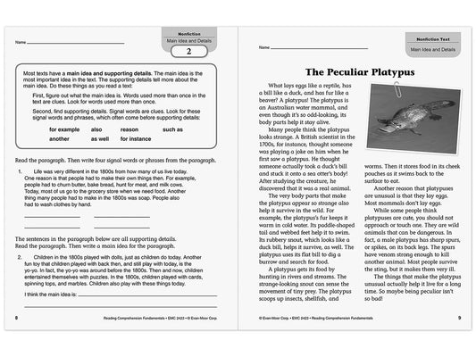 Reading Comprehension Fundamentals Workbook - Gr. 3 - US 2419